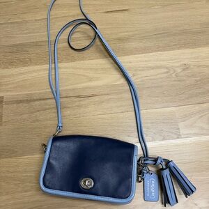 Coach Dark Blue and Light Blue Crossbody Bag